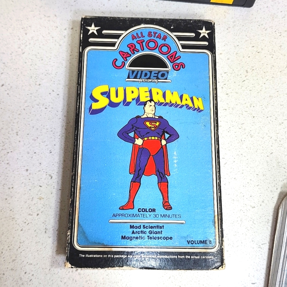 Superman Vintage VHS All Star Cartoons - Picture 3 of 5